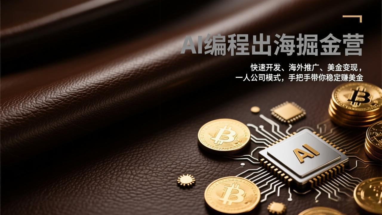 AI编程出海掘金营：快速开发、海外推广、美金变现，一人公司模式，手把手带你稳定赚美金-沧海聊项目