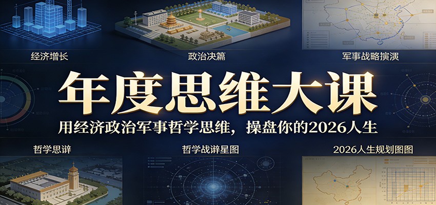 年度思维大课，用经济政治军事哲学思维，操盘你的2026人生-沧海聊项目