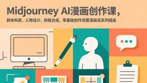 Midjourney AI漫画创作课，脚本构思、人物设计、排版合成，零基础创作完整漫画或系列插画-沧海聊项目