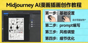 利用Midjourney AI人工智能轻松创作漫画插画教程，零基础创作完整漫画插画-沧海聊项目
