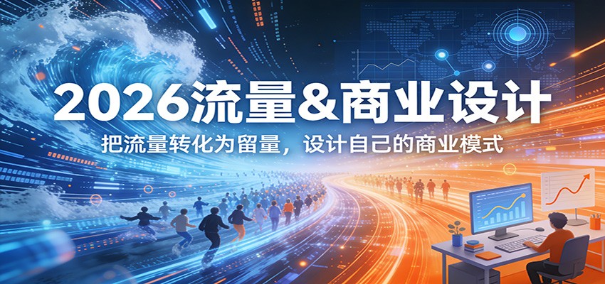 2026流量&商业设计，把流量转化为留量，设计自己的商业模式-沧海聊项目