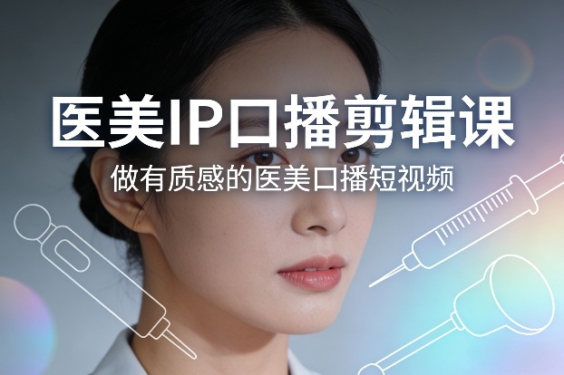 医美IP口播剪辑课，做有质感的医美口播短视频-沧海聊项目