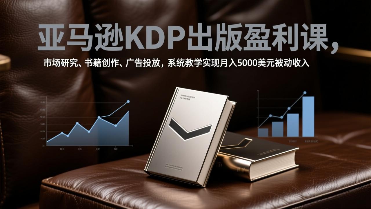 亚马逊KDP出版盈利课，市场研究、书籍创作、广告投放，系统教学实现月入5000美元被动收入-沧海聊项目