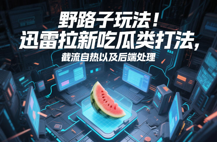 野路子玩法！迅雷拉新吃瓜类打法，截流自热以及后端处理-沧海聊项目