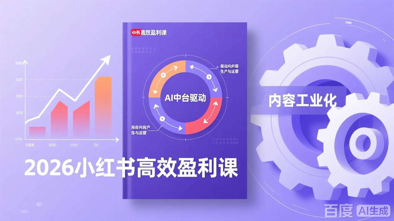 2026小红书高效盈利课，流量双引擎+内容工业化+AI中台驱动，构建可复制的千万级营收模型-沧海聊项目