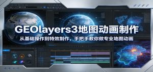 GEOlayers3地图动画制作：从基础操作到特效制作，手把手教你做专业地图动画-沧海聊项目
