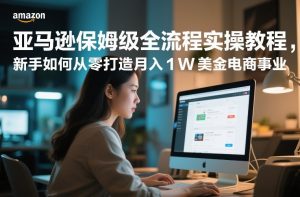 亚马逊保姆级全流程实操教程，新手如何从零打造月入1W美金电商事业-沧海聊项目