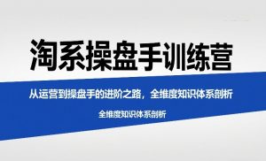 淘系操盘手训练营，从运营到操盘手的进阶之路，全维度知识体系剖析-沧海聊项目
