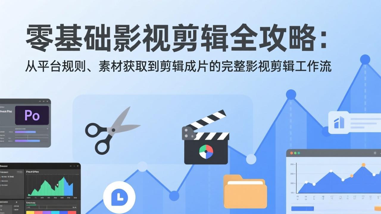 零基础影视剪辑全攻略：从平台规则、素材获取到剪辑成片的完整影视剪辑工作流-沧海聊项目
