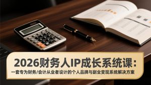 2026财务人IP成长系统课：一套专为财务/会计从业者设计的个人品牌与副业变现系统解决方案-沧海聊项目