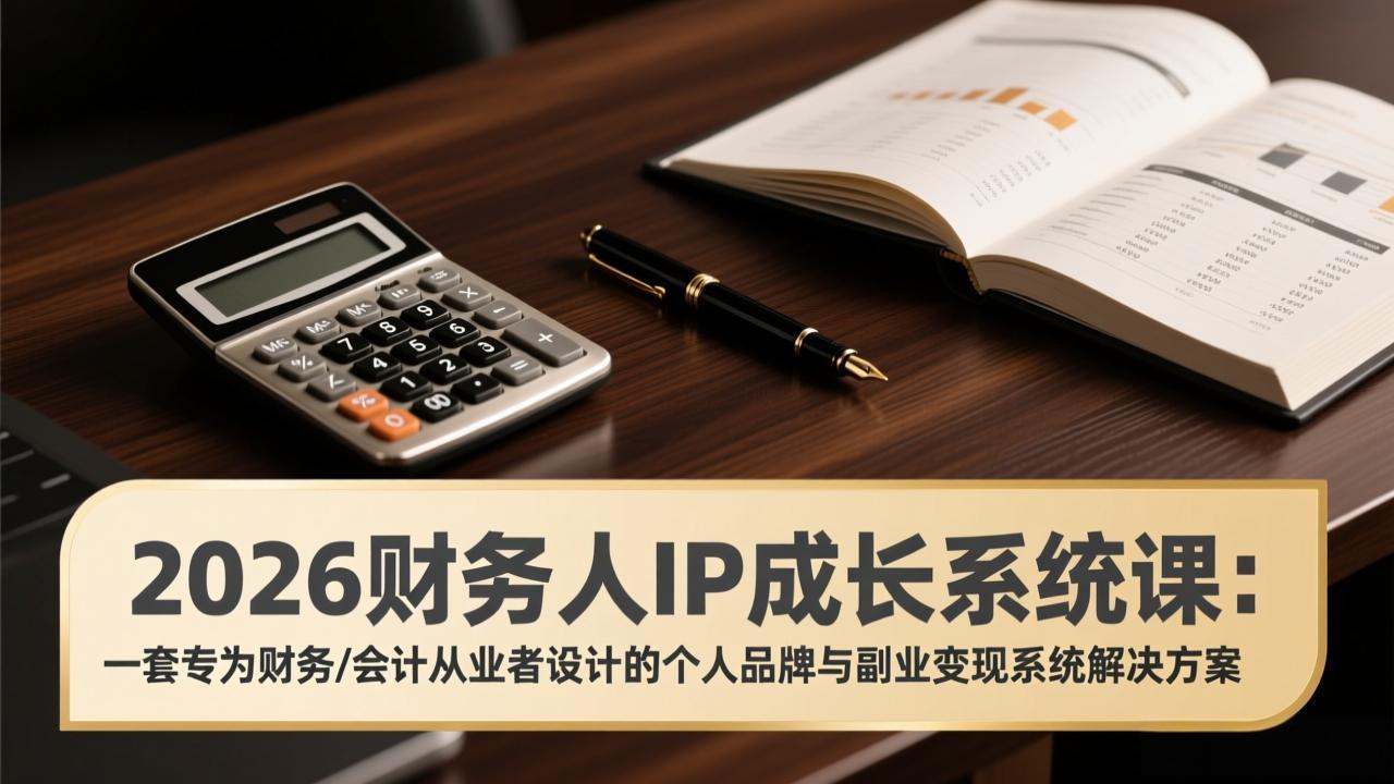 2026财务人IP成长系统课：一套专为财务/会计从业者设计的个人品牌与副业变现系统解决方案-沧海聊项目