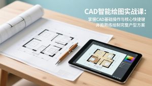 CAD智能绘图实战课：掌握CAD基础操作与核心快捷键，并能熟练绘制完整户型方案-沧海聊项目