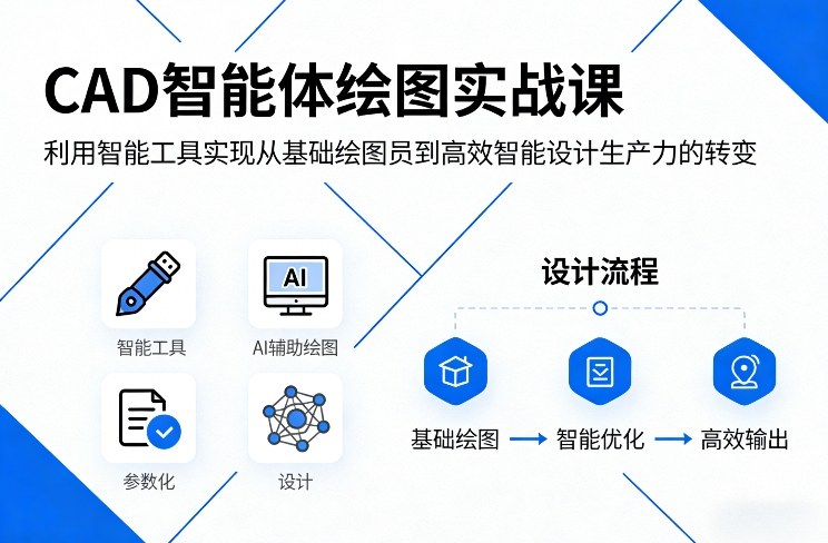 CAD智能体绘图实战课，利用智能工具，实现从基础绘图员到高效智能设计生产力的转变-沧海聊项目