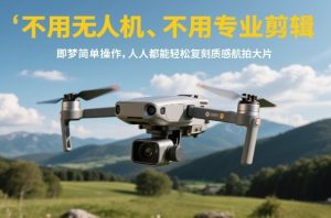 不用无人机、不用专业剪辑，即梦简单操作，人人都能轻松复刻质感航拍大片-沧海聊项目