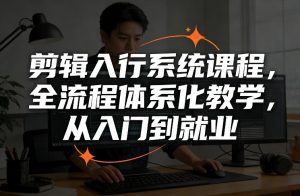剪辑入行系统课程，全流程体系化教学，从入门到就业-沧海聊项目