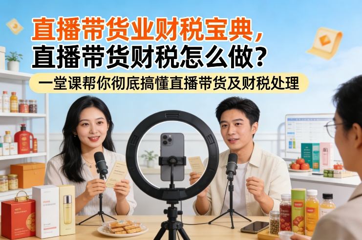 直播带货业财税宝典，直播带货财税怎么做？一堂课帮你彻底搞懂直播带货及财税处理-沧海聊项目
