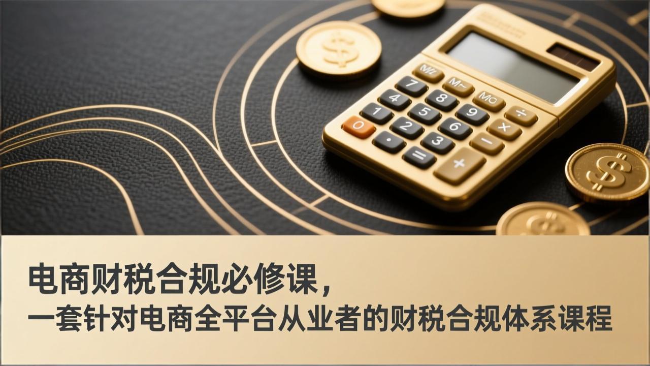 电商财税合规必修课，是一套针对电商全平台从业者的财税合规体系课程-沧海聊项目