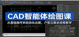 CAD智能体绘图课：从基础操作到自动化出图，户型立面全流程教学-沧海聊项目