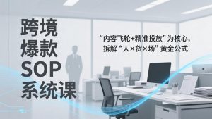 跨境爆款SOP系统课，“内容飞轮+精准投放”为核心，拆解“人×货×场”黄金公式-沧海聊项目