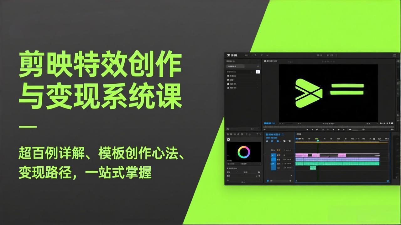剪映特效创作与变现系统课，超百例详解、模板创作心法、变现路径，一站式掌握-沧海聊项目