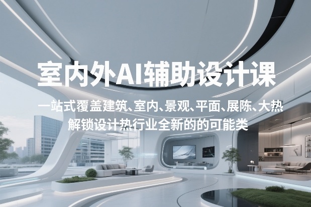 室内外AI设计课，一站式覆盖建筑、室内、景观、平面、展陈五大热门品类，解锁设计行业的全新可能-沧海聊项目
