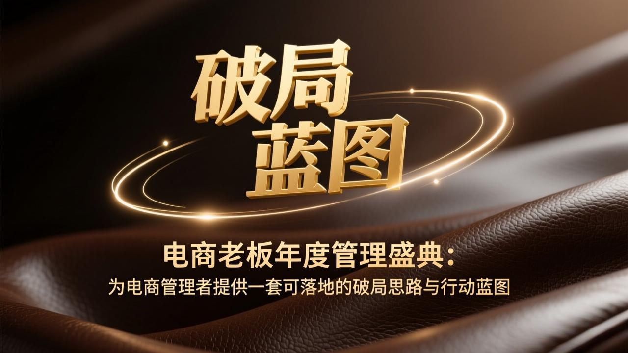 电商老板年度管理盛典：为电商管理者提供一套可落地的破局思路与行动蓝图-沧海聊项目