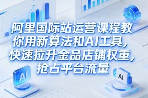 阿里国际站运营课程，教你用新算法和AI工具，快速拉升金品店铺权重，抢占平台流量(更新2026)-沧海聊项目