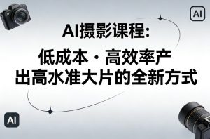AI摄影课程，低成本高效率产出高水准大片的全新方式-沧海聊项目