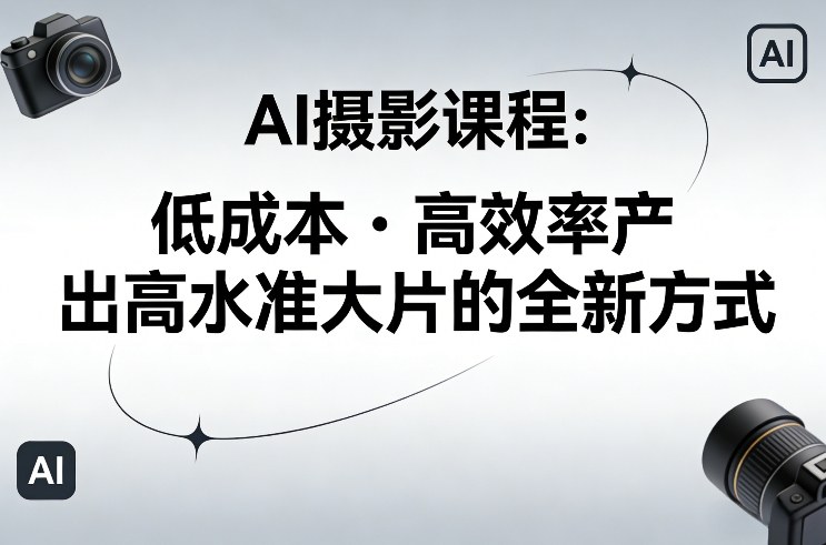 AI摄影课程，低成本高效率产出高水准大片的全新方式-沧海聊项目