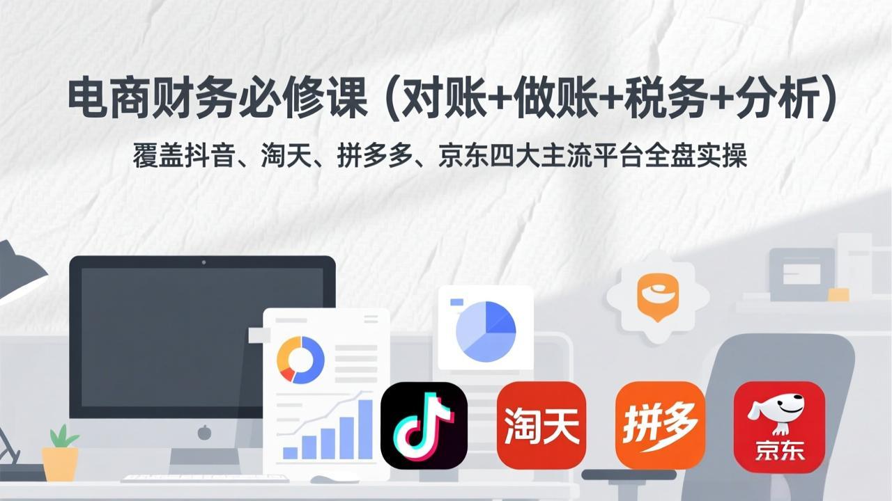 电商财务必修课(对账+做账+税务+分析-沧海聊项目