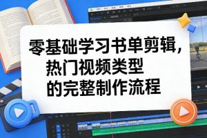 零基础学习书单剪辑，热门视频类型的完整制作流程(更新2026)-沧海聊项目