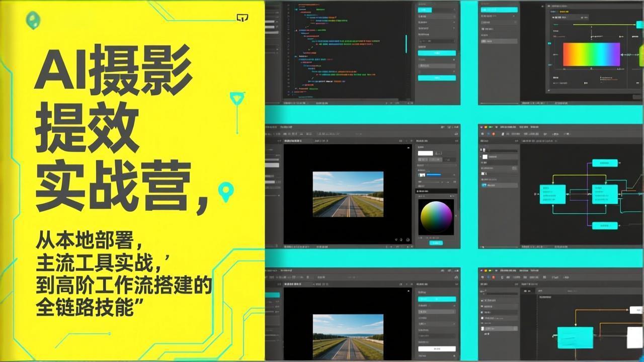 AI+摄影提效实战营，从本地部署，主流工具实战，到高阶工作流搭建的全链路技能-沧海聊项目