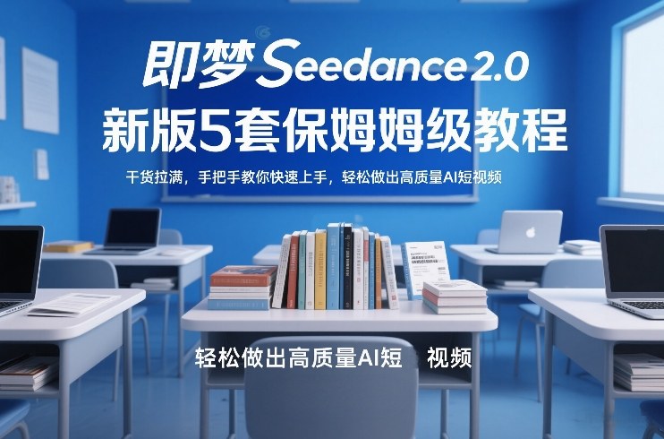 即梦Seedance2.0新版5套保姆级教程，干货拉满，手把手教你快速上手，轻松做出高质量AI短视频-沧海聊项目