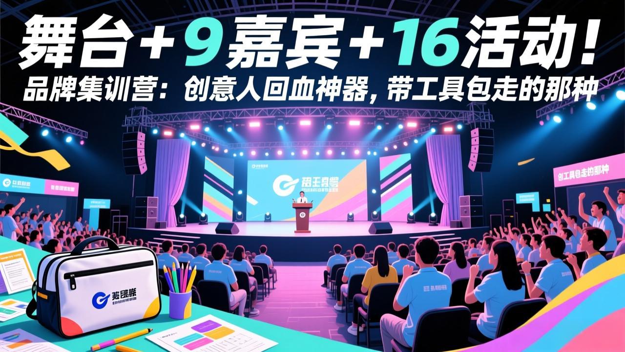舞台 + 9 嘉宾 + 16 活动！品牌集训营：创意人回血神器，带工具包走的那种-沧海聊项目