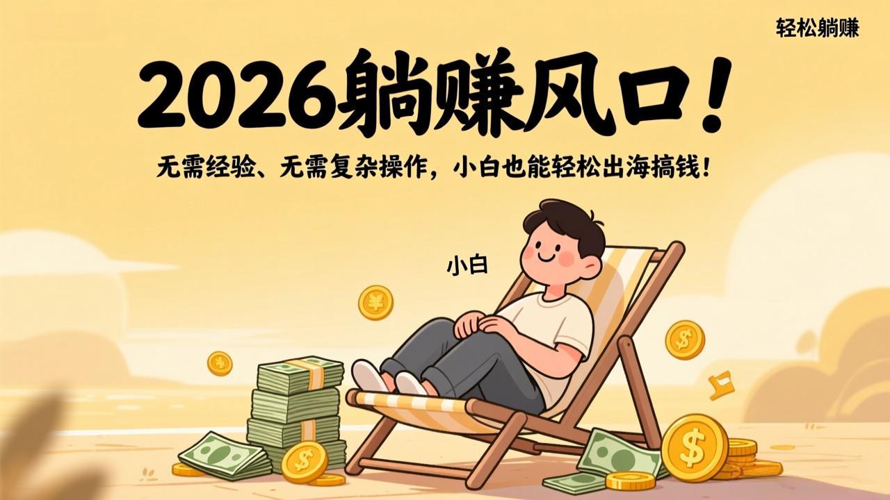 2026躺赚风口！无需经验、无需复杂操作，小白也能轻松出海搞钱！-沧海聊项目