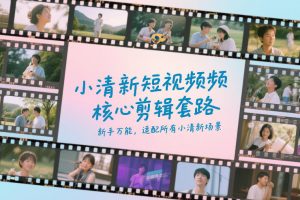 小清新短视频核心剪辑套路，新手万能，适配所有小清新场景-沧海聊项目