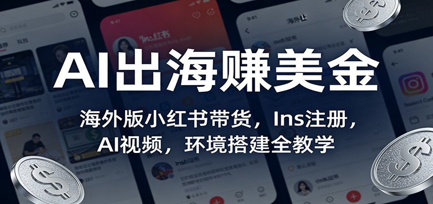 AI出海赚美金：海外版小红书带货，Ins注册，AI视频，环境搭建全教学-沧海聊项目