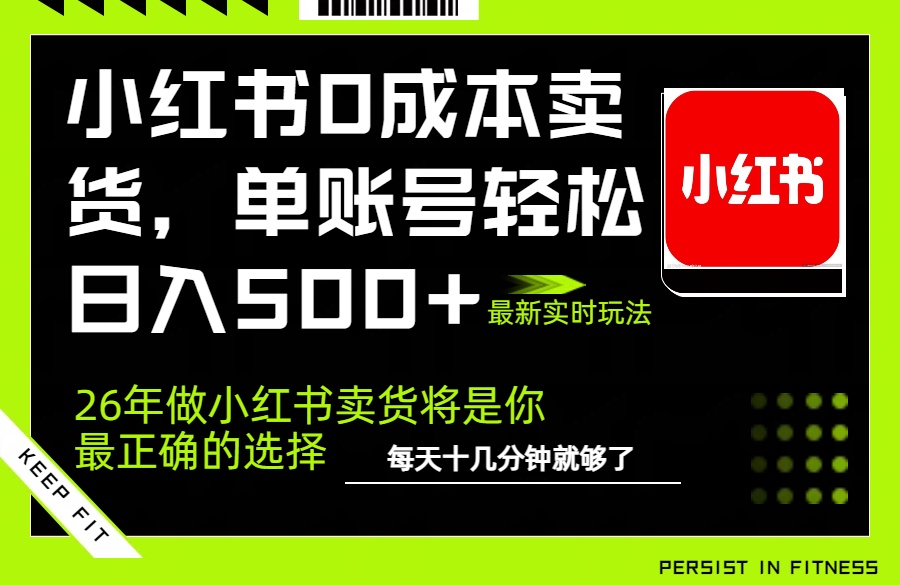 小红书0成本AI卖货，单账号轻松日入500+，完全托管AI，可矩阵放大-沧海聊项目