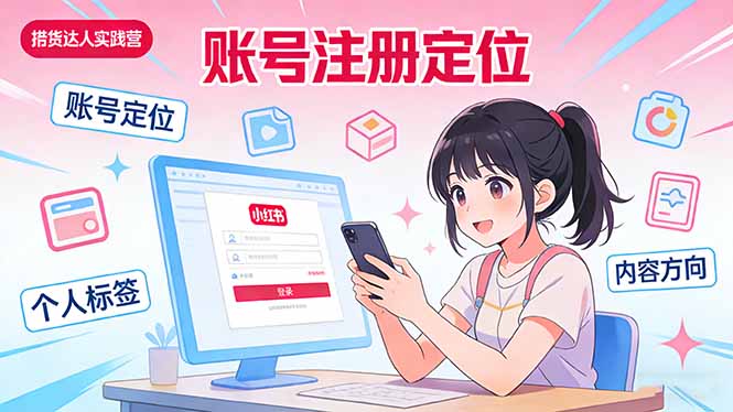 小红书带货达人实战营：账号注册定位、内容创作、选品策略、带货技巧、流量运营等-沧海聊项目