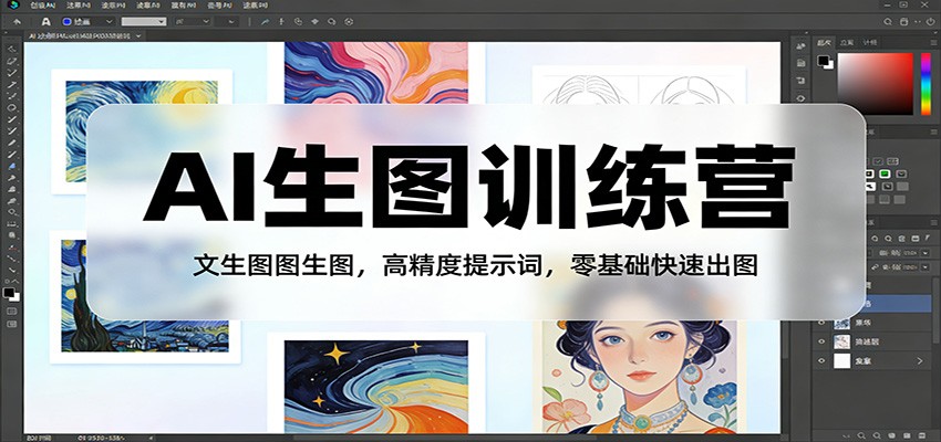 AI生图训练营：文生图图生图，高精度提示词，零基础快速出图-沧海聊项目