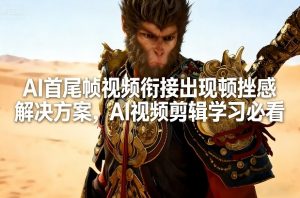 AI首尾帧视频衔接出现顿挫感解决方案，AI视频剪辑学习必看-沧海聊项目