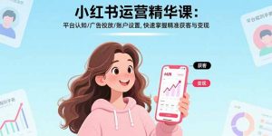 小红书运营精华课-更新：平台认知/广告投放/账户设置,快速掌握精准获客与变现-沧海聊项目