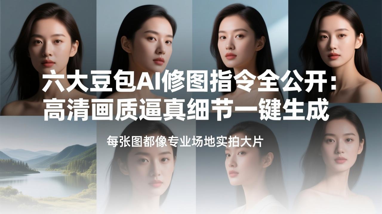 六大豆包AI修图指令全公开：高清画质逼真细节一键生成，每张图都像专业场地实拍大片-沧海聊项目