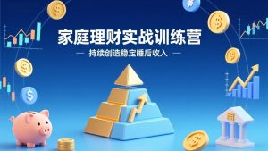 家庭理财实战训练营：从0到1建体系，三阶进阶层层递进，助你持续创造稳定睡后收入-沧海聊项目