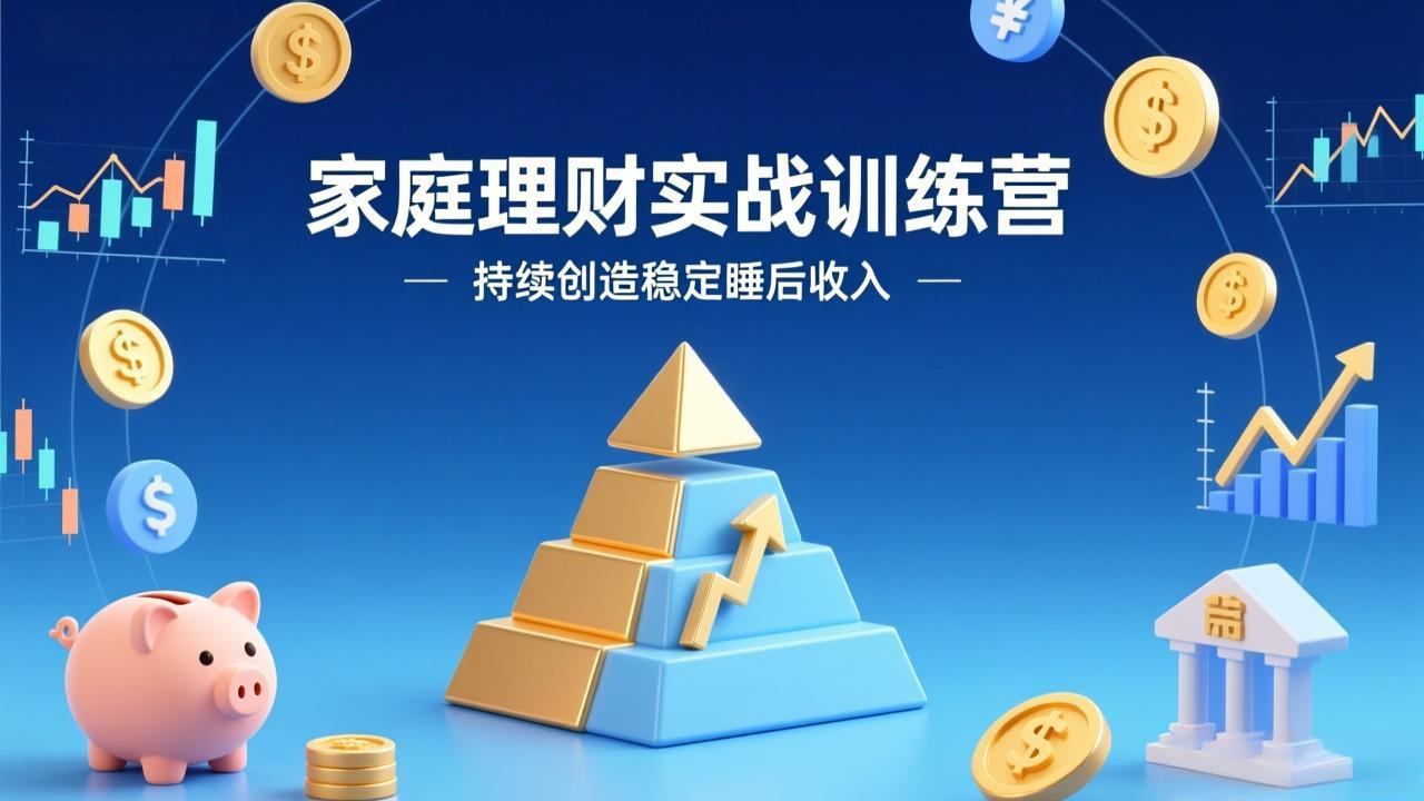 家庭理财实战训练营：从0到1建体系，三阶进阶层层递进，助你持续创造稳定睡后收入-沧海聊项目