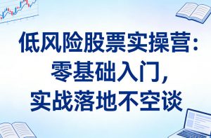 低风险股票实操营：零基础入门，实战落地不空谈-沧海聊项目
