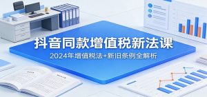 抖音同款增值税新法课：2024年增值税法+新旧条例全解析-沧海聊项目