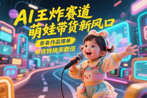AI王炸赛道，萌娃带货新风口，条条作品爆单，带货转换率翻倍，核心逻辑拆解-沧海聊项目
