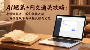AI短篇+网文通关攻略：看懂就能写、写完就能过稿，让写作变现不再依赖天赋与文笔-沧海聊项目