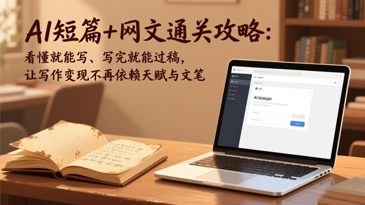 AI短篇+网文通关攻略：看懂就能写、写完就能过稿，让写作变现不再依赖天赋与文笔-沧海聊项目
